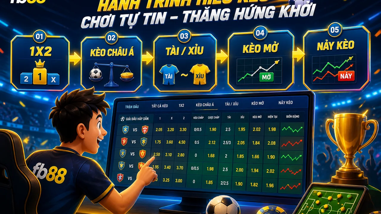 Đọc bảng kèo bóng đá dễ hơn: thuật ngữ cá cược fb88 giải thích dễ hiểu